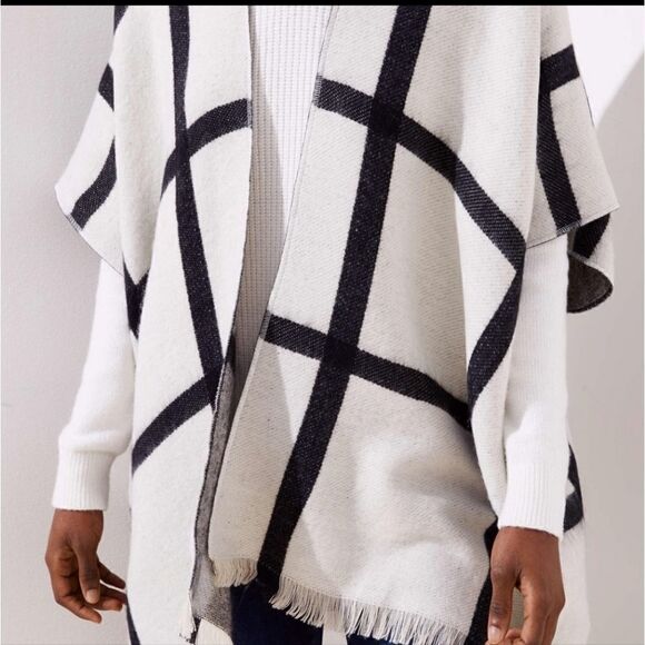 LOFT plaid reversible kimino - Picture 5 of 6